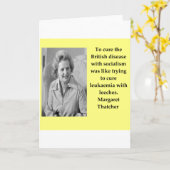 Het citaat van Margaret Thatcher Kaart (Gele Bloem)