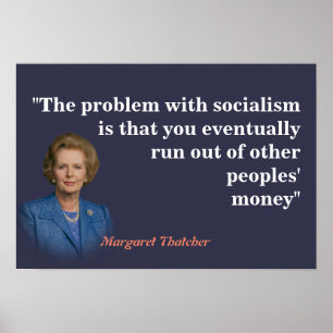Het Citaat van Margaret Thatcher op Collectivisme Poster