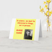 Het citaat van Marie Curie Kaart (Gele Bloem)
