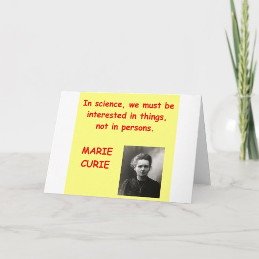 Het citaat van Marie Curie Kaart (Voorkant)