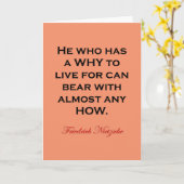 Het Citaat van Nietzsche - draag om het even welk Kaart (Gele Bloem)