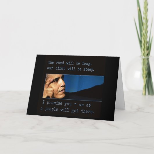 Het Citaat van Obama Kaart (Voorkant)