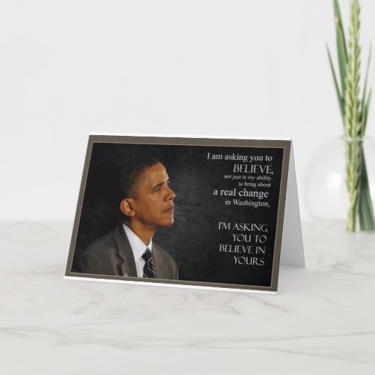 Het Citaat van Obama Kaart (Voorkant)