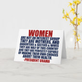 Het Citaat van Obama van de Rechten van vrouwen Kaart (Gele Bloem)