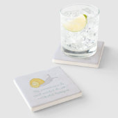 Het Citaat van Perseverence van de Slak van Stenen Onderzetter (Zijkant)