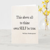 Het Citaat van Shakespeare aan Thine Eigen Zelf is Kaart (Gele Bloem)