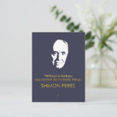 Het citaat van Shimon Peres. Zonder een fantasie, Briefkaart (Staand voorkant)