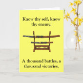 Het Citaat van Sun Tzu Kaart (Gele Bloem)