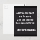 Het Citaat van Teddy Roosevelt - Afwezigheid en Briefkaart (Voorkant / Achterkant)