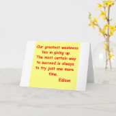 Het citaat van Thomas Edison Kaart (Gele Bloem)