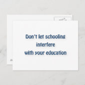 Het Citaat van Twain van het teken - laat niet het Briefkaart (Voorkant / Achterkant)