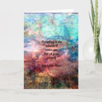 Het Citaat van Uplifting van Rumi over Energie en Kaart