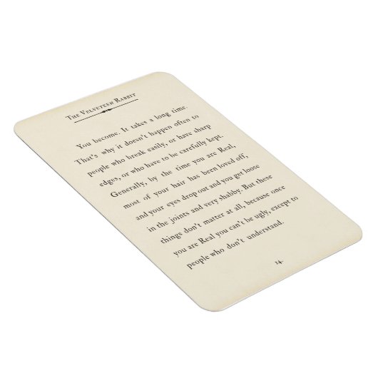 Het citaat van Velveteen konijn, de Pagina van het Magneet (Rechterzijde)