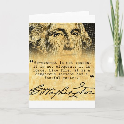Het Citaat van Washington - Overheid Kaart (Voorkant)