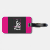 Het citaat vergeet me niet Grafisch Ontwerp Typogr Bagagelabel (Achterkant horizontaal)