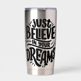 Het citeren over dromen geïsoleerde drinkbeker