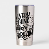 Het citeren over dromen geïsoleerde drinkbeker (Voorkant)