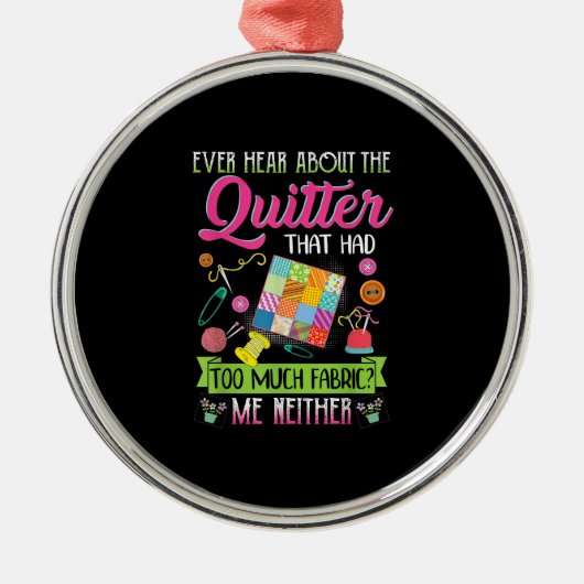 Het citeren van de Vrouwen citaat van het Citaat o Metalen Ornament (Voorkant)