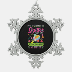 Het citeren van de Vrouwen citaat van het Citaat o Tin Sneeuwvlok Ornament