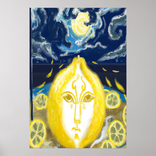 Het citroenveld en het citroenveld | AI Art Poster (Voorkant)