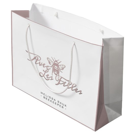 Het Classy Beekeeper Collectie Hive Garden Tas Groot Cadeauzakje (Achterkant Gekanteld)