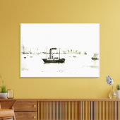 Het "Clermont"-pakket, het eerste stoompakket Canvas Afdruk (Insitu (Woonkamer))