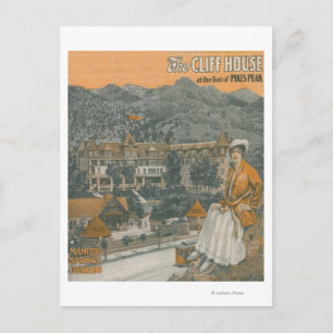 Het Cliff House & Pikes Peak Briefkaart