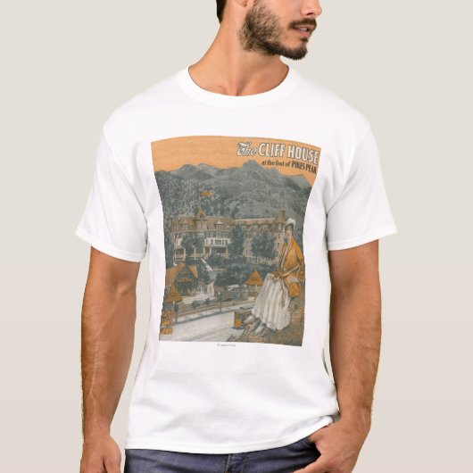 Het Cliff House & Pikes Peak T-shirt (Voorkant)