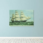 Het Clipper schip 'Highflyer', 1111 ton Canvas Afdruk (Insitu (Houten vloer))