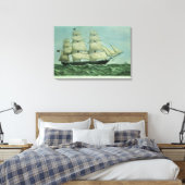 Het Clipper schip 'Highflyer', 1111 ton Canvas Afdruk (Insitu (Slaapkamer))