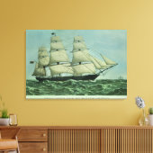 Het Clipper schip 'Highflyer', 1111 ton Canvas Afdruk (Insitu (Woonkamer))
