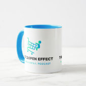Het Clopen Effect - Zwarte Logo Tweekleurige Koffi Mok (Voorkant links)