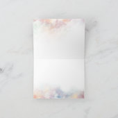 Het Cloud Nine Rainbow Fluffy Cloud Baby shower Bedankkaart (Binnen)