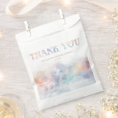 Het Cloud Nine Rainbow Fluffy Cloud Baby shower Bedankzakje (Geknipt)