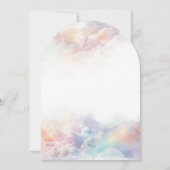 Het Cloud Nine Rainbow Fluffy Cloud Baby shower Kaart (Achterkant)