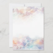Het Cloud Nine Rainbow Fluffy Cloud Baby shower Kaart (Achterkant)