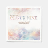 Het Cloud Nine Rainbow Fluffy Cloud Baby shower Servet (Voorkant)