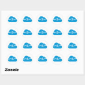 Het cloudnetwerk Logo Ronde Sticker (Vel)