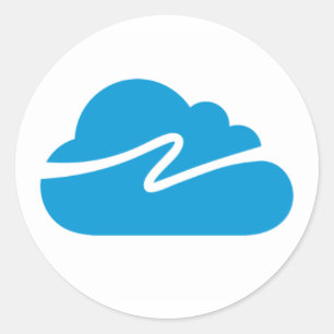 Het cloudnetwerk Logo Ronde Sticker