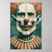 Het Clown Poppenportret Poster (Voorkant)