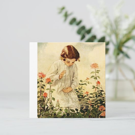 Het Cobweb van Jessie Willcox Smith Feestdagenkaart (Staand voorkant)