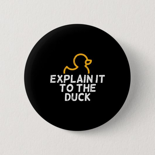 Het Coder Programmeur Tech Ontwikkelaar Shirts Man Ronde Button 5,7 Cm (Voorkant)