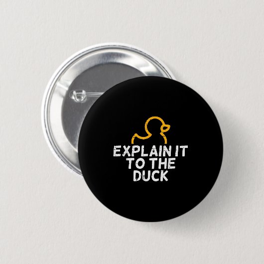 Het Coder Programmeur Tech Ontwikkelaar Shirts Man Ronde Button 5,7 Cm (Voorkant /achterkant)