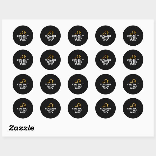 Het Coder Programmeur Tech Ontwikkelaar Shirts Man Ronde Sticker (Vel)