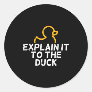 Het Coder Programmeur Tech Ontwikkelaar Shirts Man Ronde Sticker