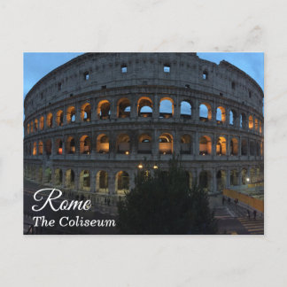 Het Coliseum in Rome, Italië in Dusk - Briefkaart