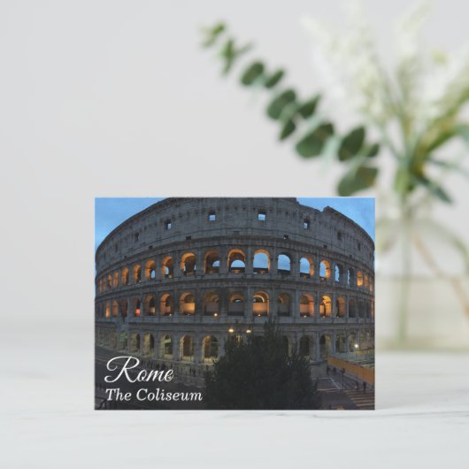 Het Coliseum in Rome, Italië in Dusk - Briefkaart (Staand voorkant)