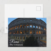 Het Coliseum in Rome, Italië in Dusk - Briefkaart (Voorkant / Achterkant)
