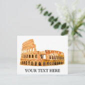 Het Coliseum Rome, Italië, gepersonaliseerd ontwer Briefkaart (Staand voorkant)