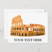 Het Coliseum Rome, Italië, gepersonaliseerd ontwer Briefkaart (Voorkant / Achterkant)